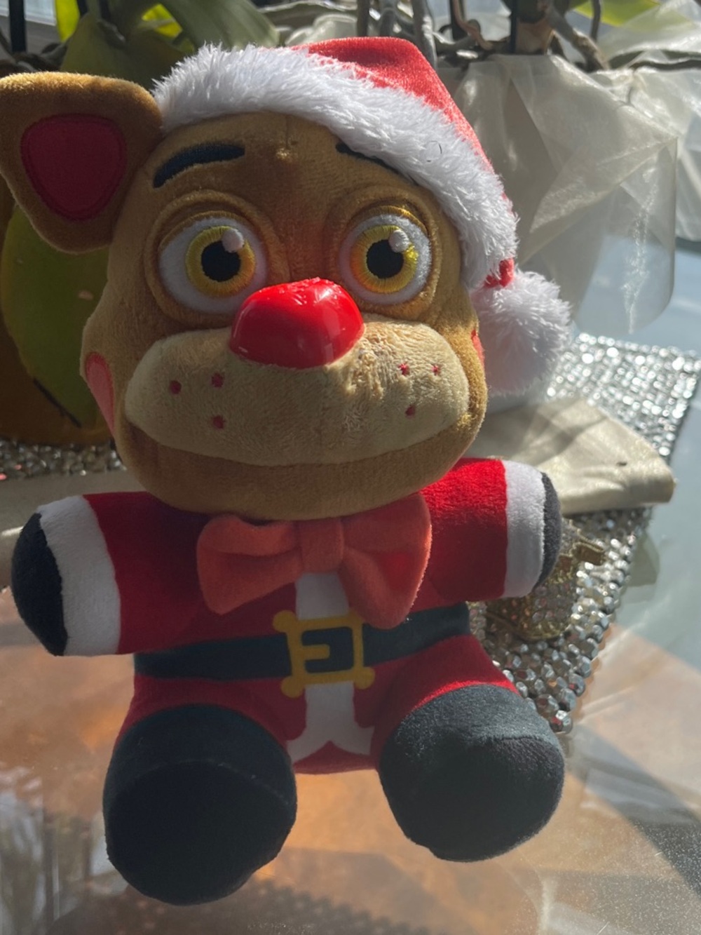 Holiday Plush Animal Toy - Red Santa Outfit